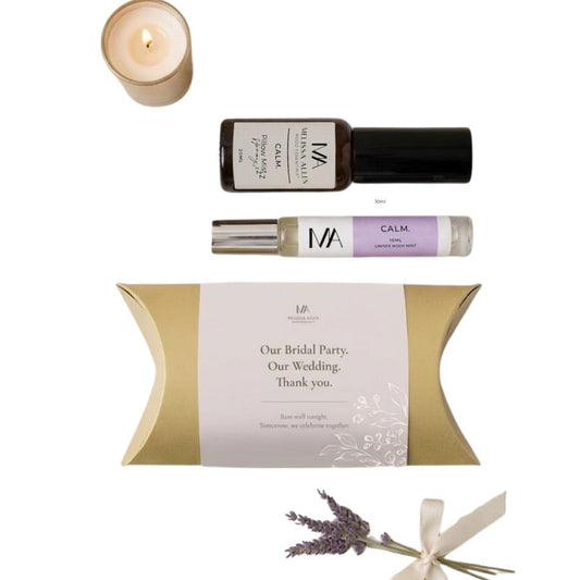 **NEW** Bridal Party Wedding Pillow Box with Award-Winning Calm Body Mist & Calm Pillow Mist